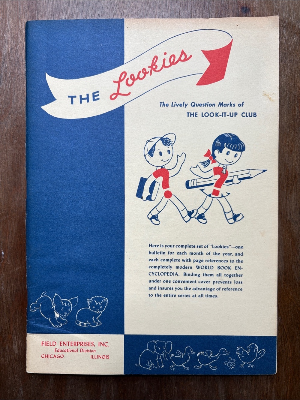 1954 The Lookies Kids Bulletin Booklet - Blue & Cream